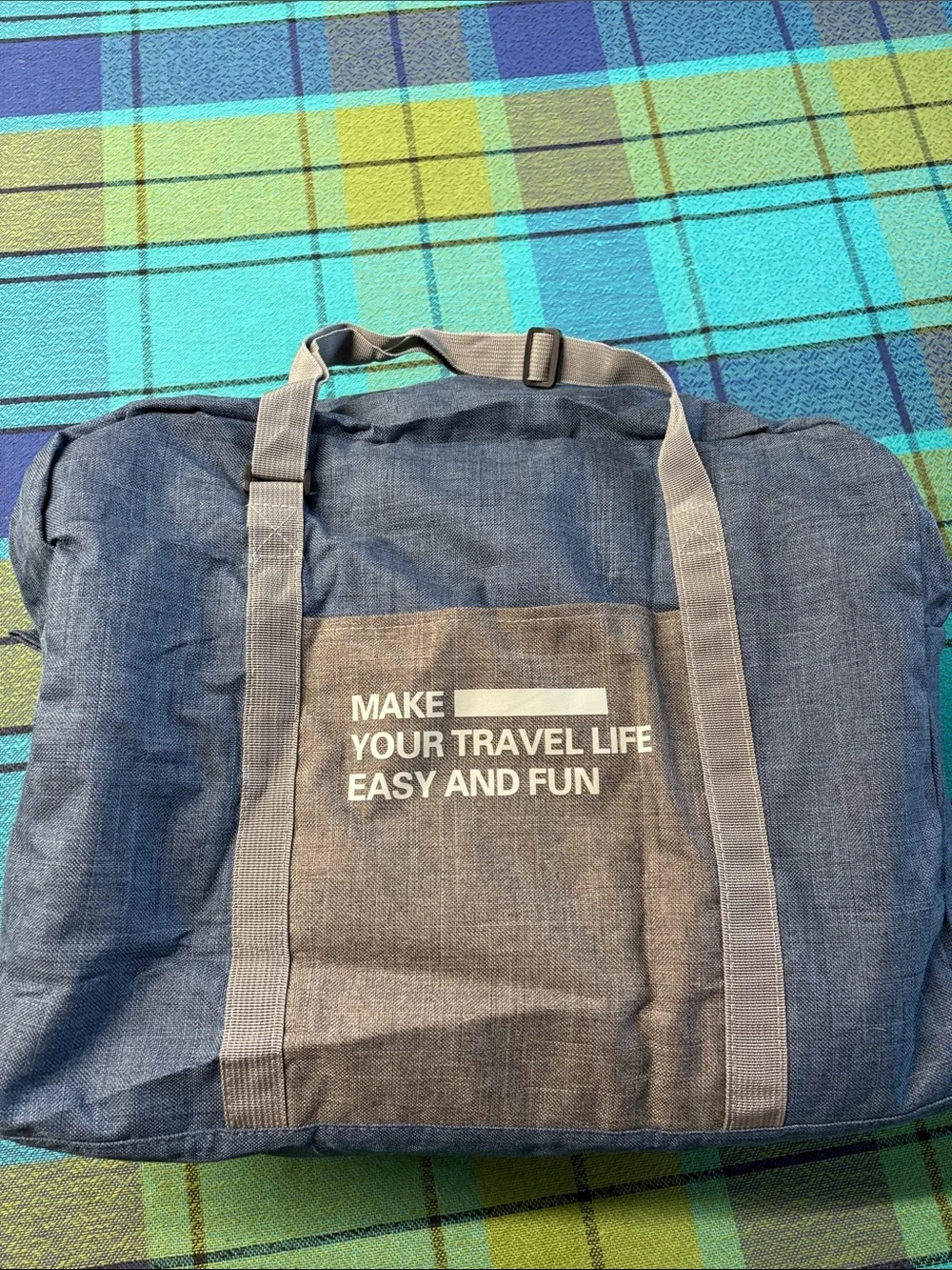 Travel duffel bag, folds into small pack
